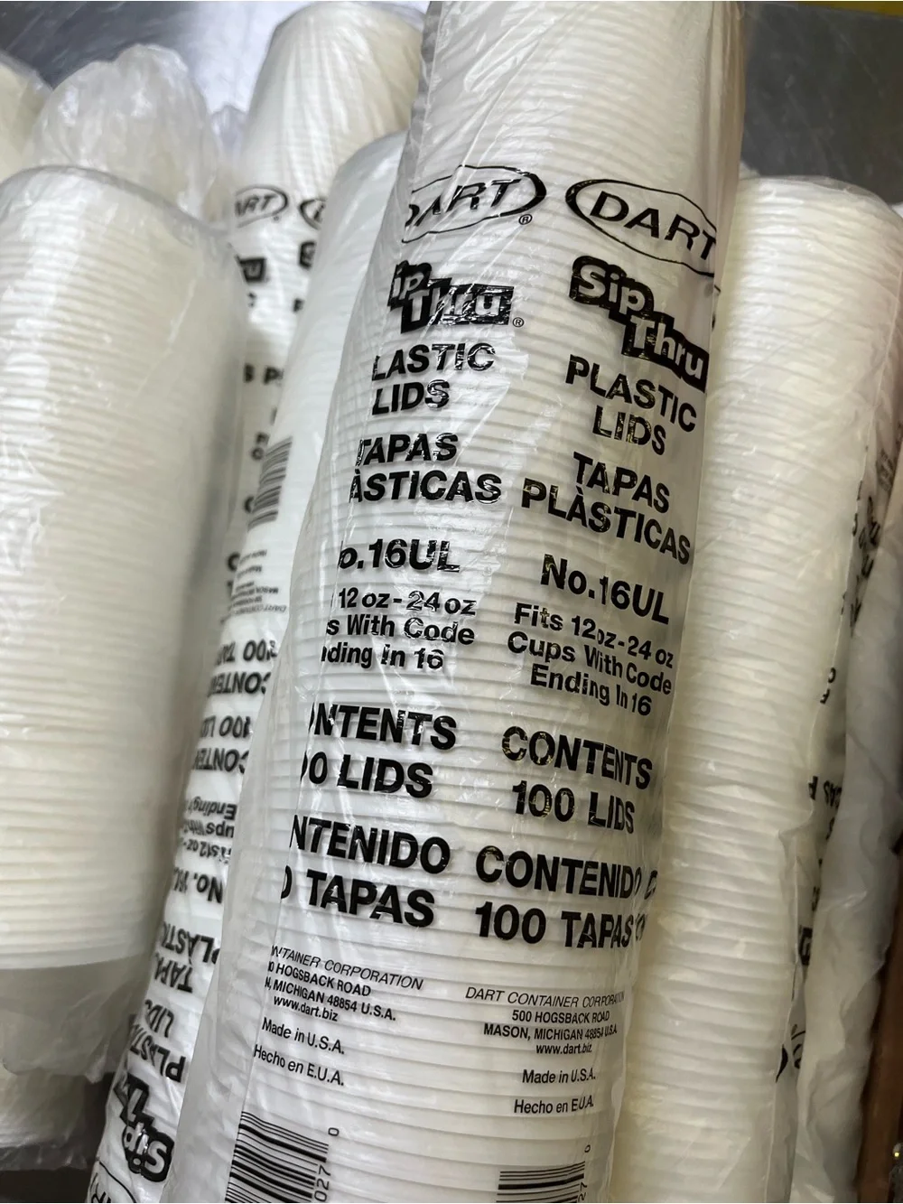 SipThru White Plastic Lids